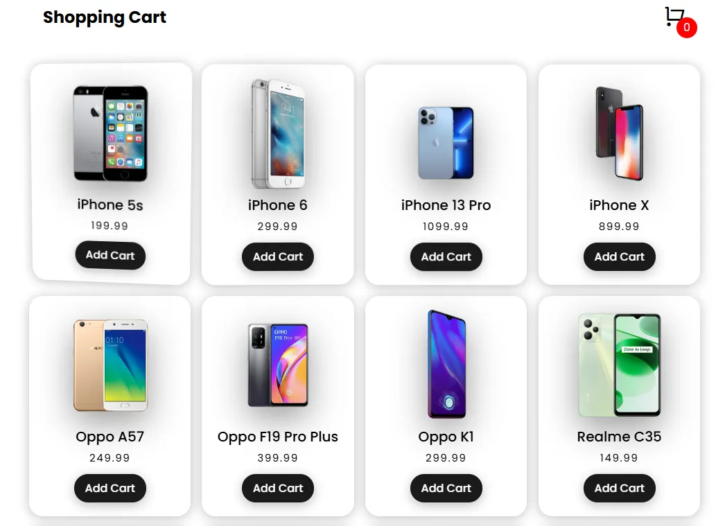 Shopping Cart Website